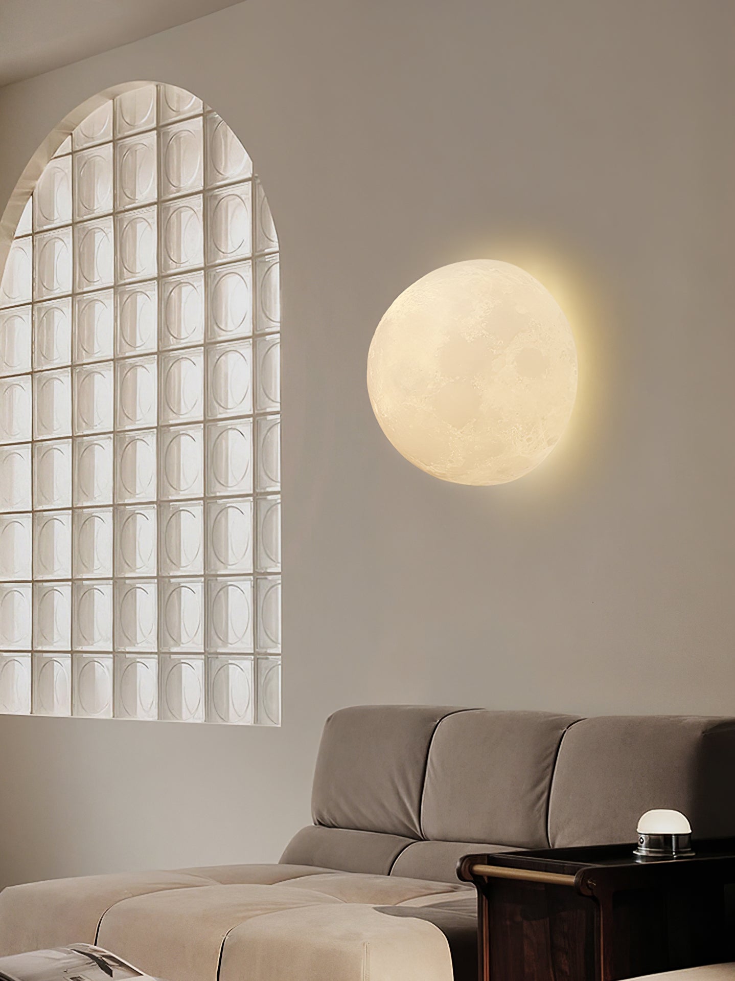 Moon 3D Wall Lamp | Lunar Surface | White