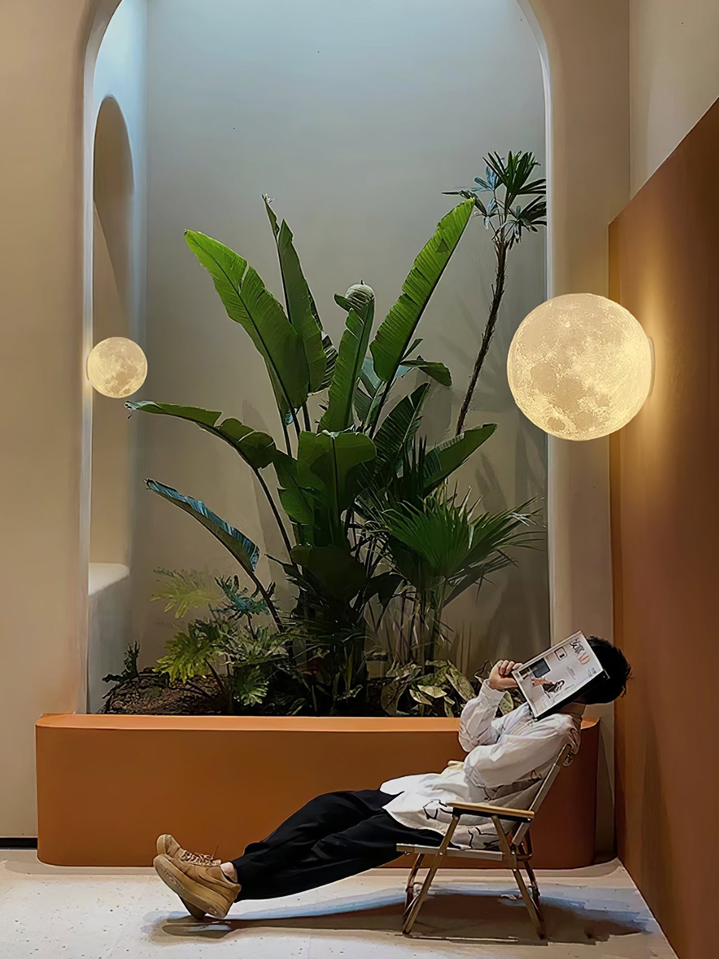 Moon 3D Wall Lamp | Lunar Surface | White