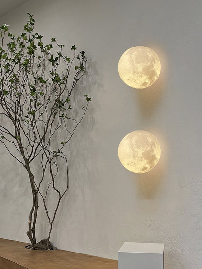 Moon 3D Wall Lamp | Lunar Surface | White