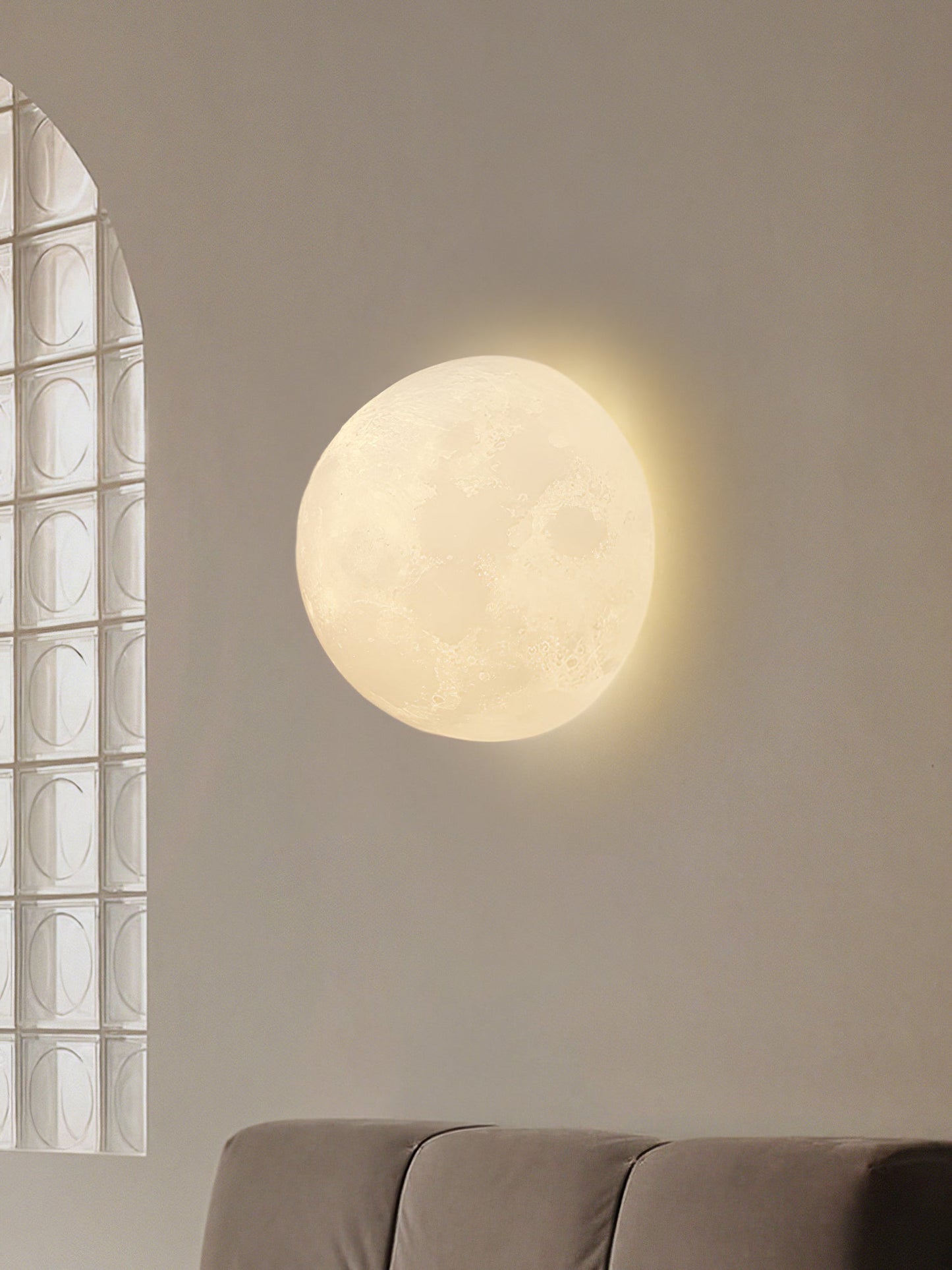 Moon 3D Wall Lamp | Lunar Surface | White