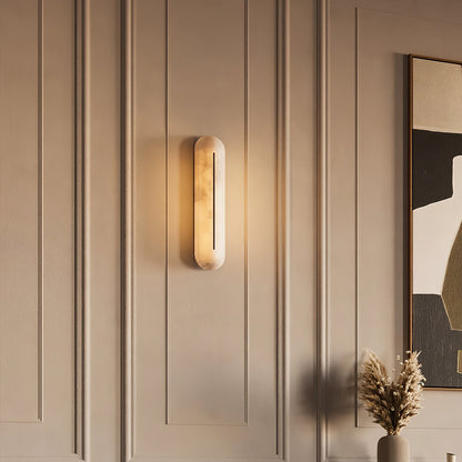 Orbison Wall Lamp | Brass & Alabaster | 46cm Height