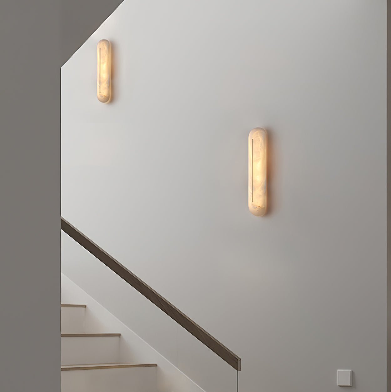 Orbison Wall Lamp | Brass & Alabaster | 46cm Height