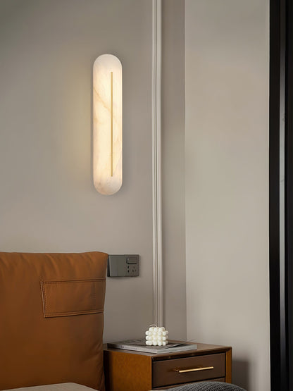 Orbison Wall Lamp | Brass & Alabaster | 46cm Height