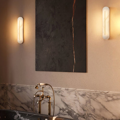 Orbison Wall Lamp | Brass & Alabaster | 46cm Height