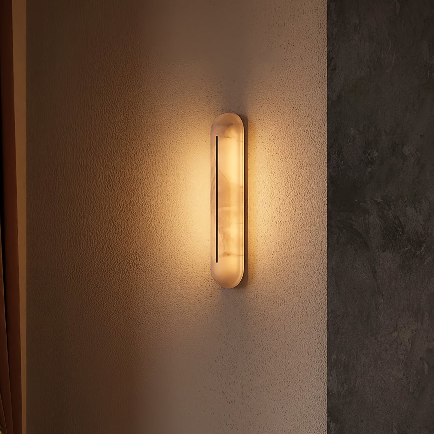 Orbison Wall Lamp | Brass & Alabaster | 46cm Height
