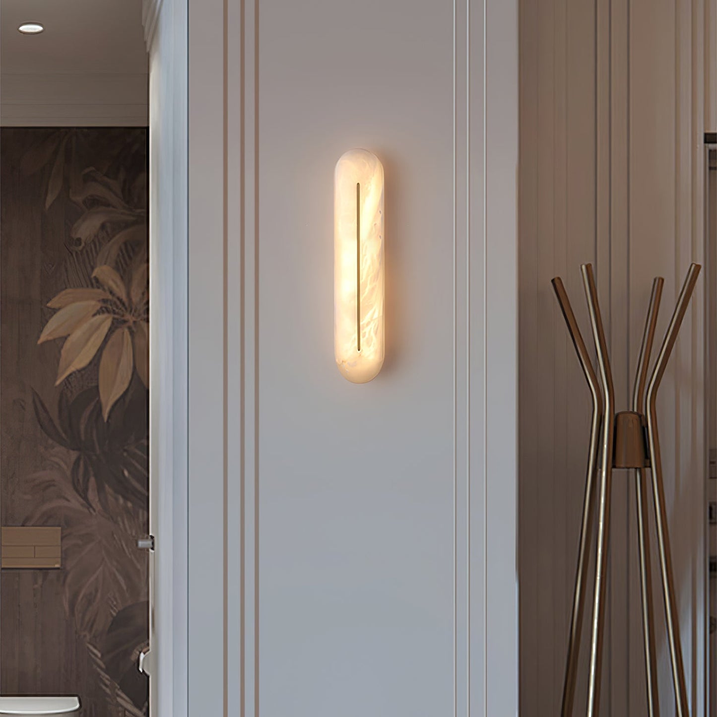 Orbison Wall Lamp | Brass & Alabaster | 46cm Height