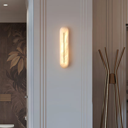 Orbison Wall Lamp | Brass & Alabaster | 46cm Height