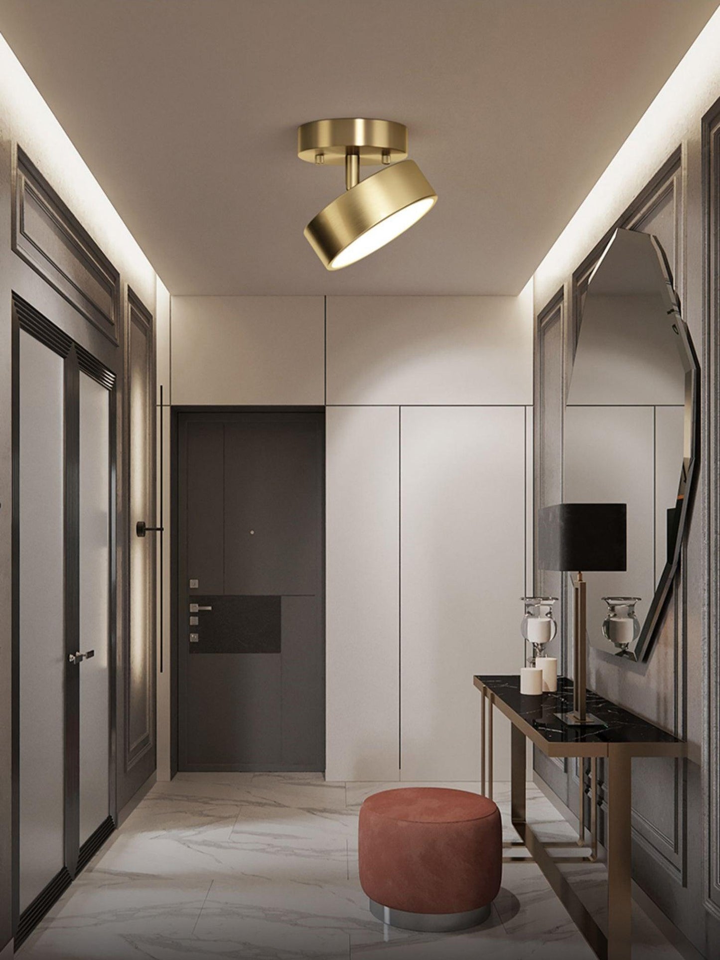 Hero Rotating Ceiling Lamp | Brass Finish | Rotating