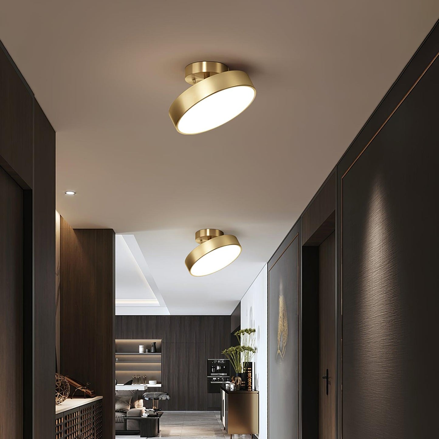 Hero Rotating Ceiling Lamp | Brass Finish | Rotating