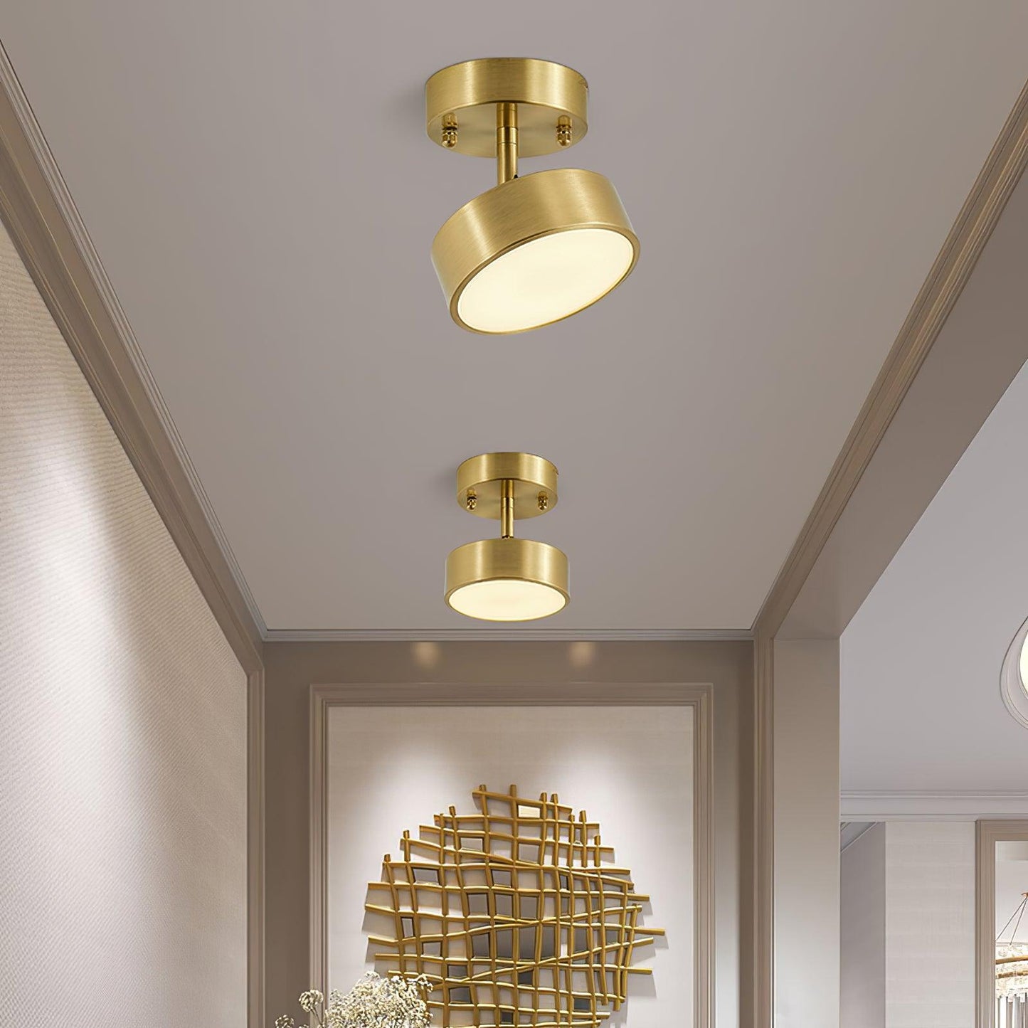 Hero Rotating Ceiling Lamp | Brass Finish | Rotating