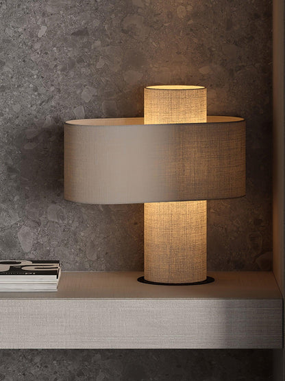 Heron Glowing Table Lamp | Fabric | Beige