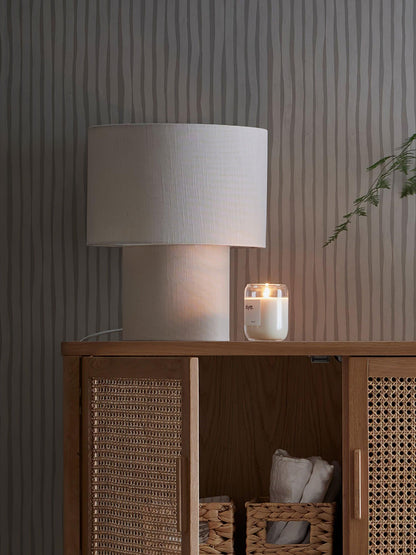 Heron Glowing Table Lamp | Fabric | Beige