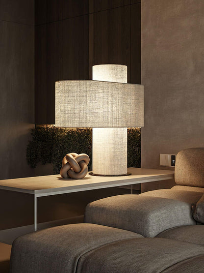 Heron Glowing Table Lamp | Fabric | Beige