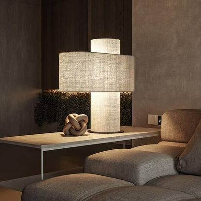 Heron Glowing Table Lamp | Fabric | Beige