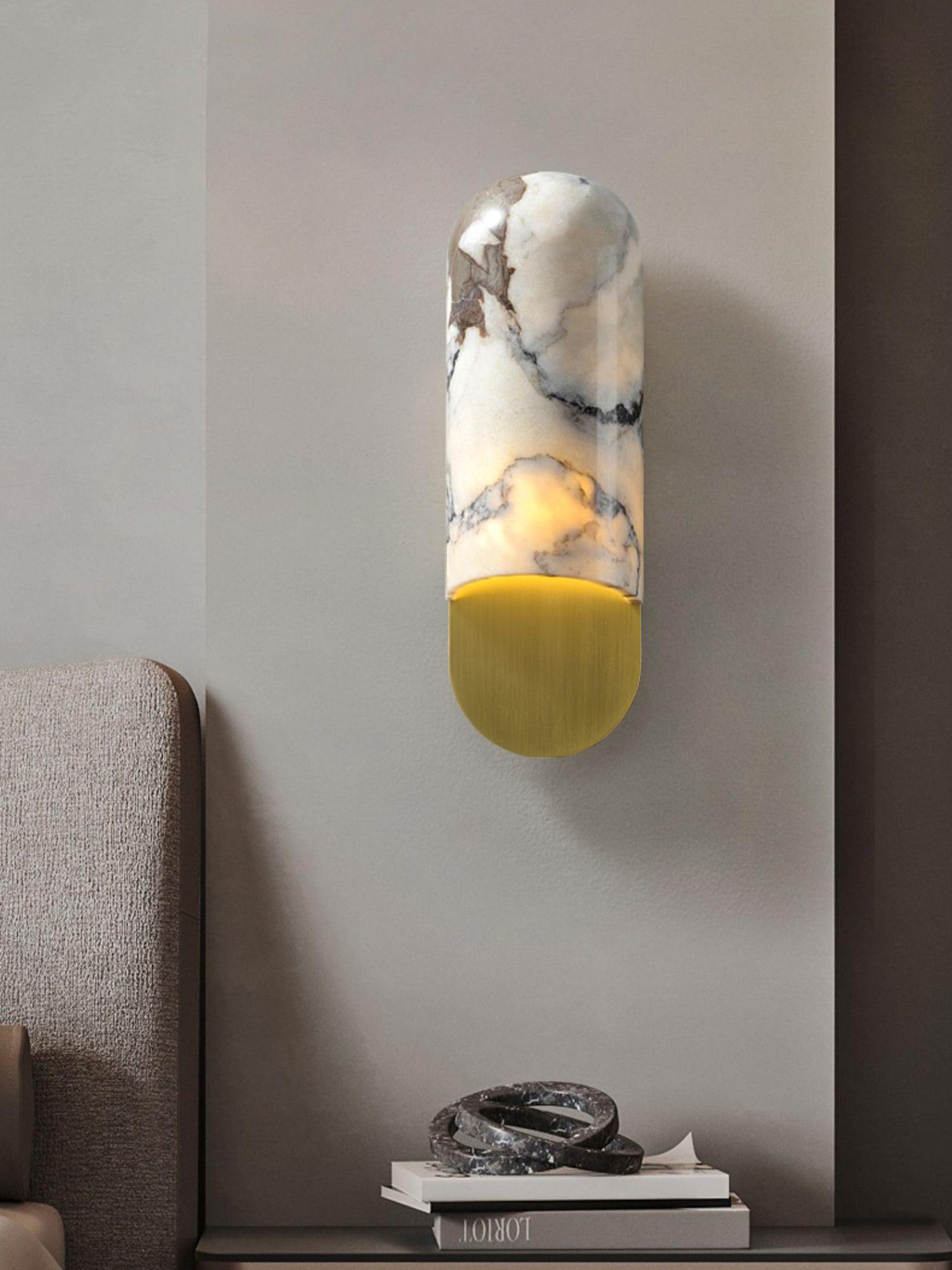 Hl Wall Sconce | Marble, Iron, Metal | Gold, Black