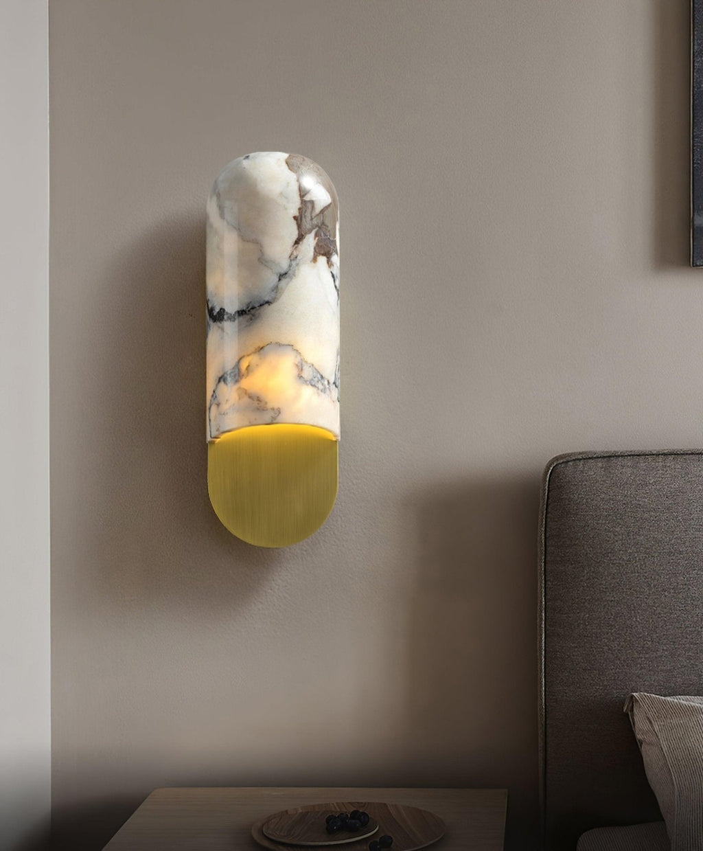 Hl Wall Sconce | Marble, Iron, Metal | Gold, Black