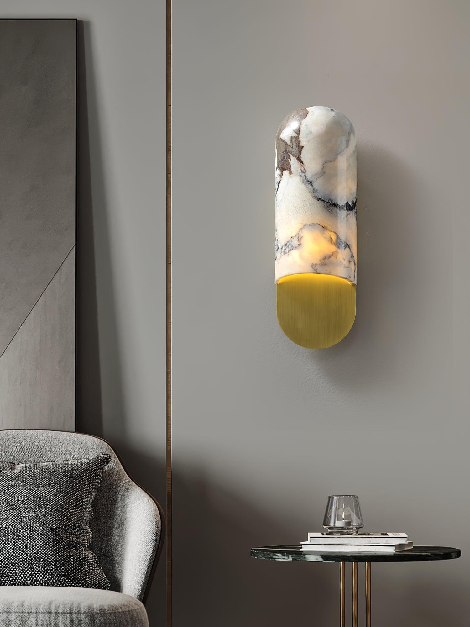 Hl Wall Sconce | Marble, Iron, Metal | Gold, Black