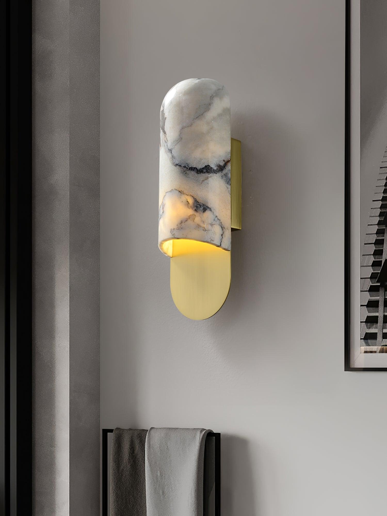 Hl Wall Sconce | Marble, Iron, Metal | Gold, Black