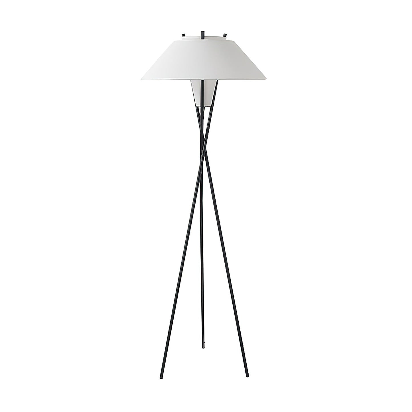 Hoka Tripod Floor Lamp | Metal Frame | Black and White