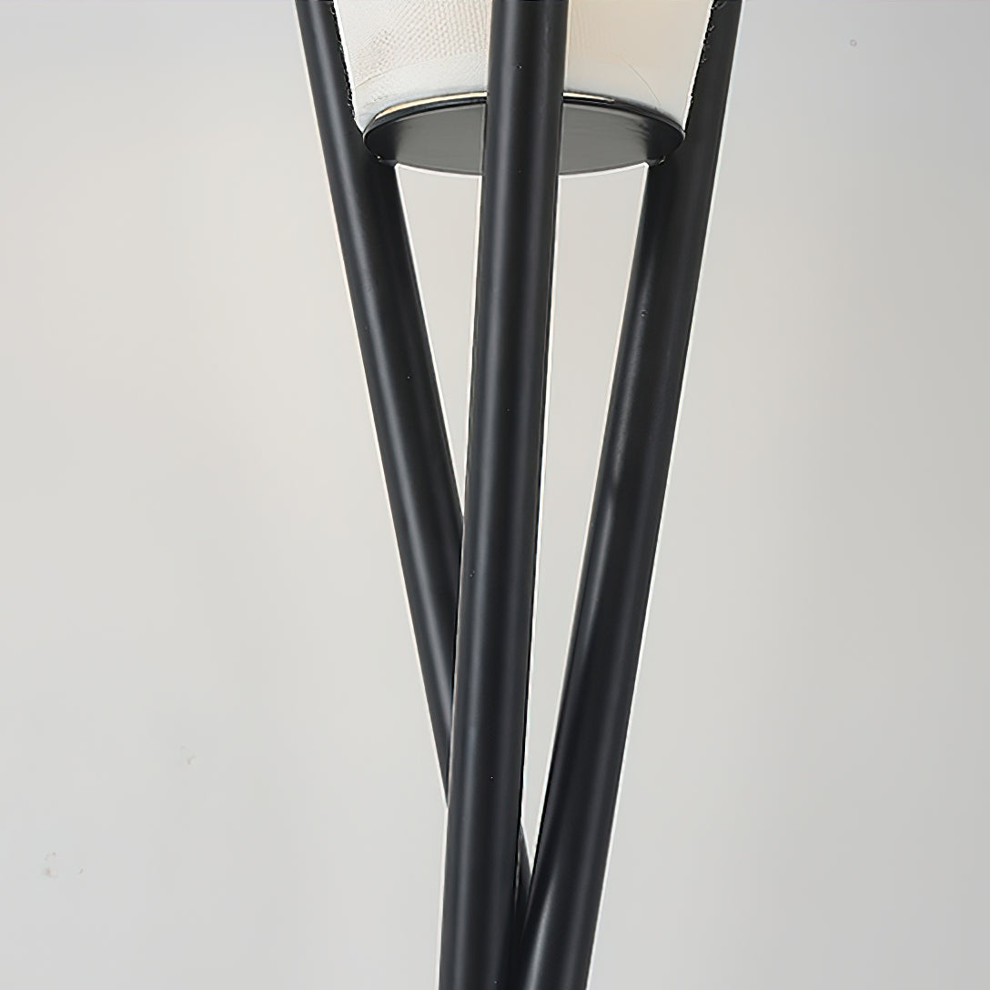 Hoka Tripod Floor Lamp | Metal Frame | Black and White