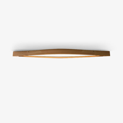 Horizon Linear Wood Ceiling Lamp | Wood/Metal/Acrylic | White Shade
