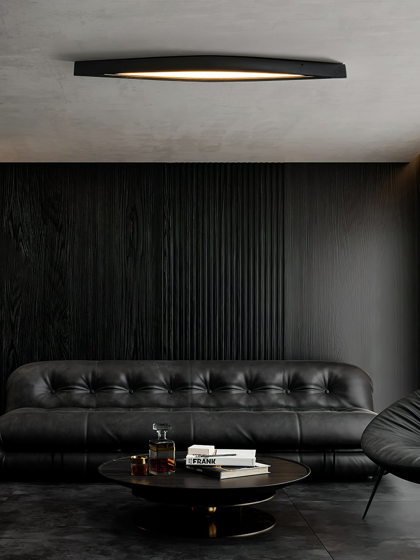 Horizon Linear Wood Ceiling Lamp | Wood/Metal/Acrylic | White Shade