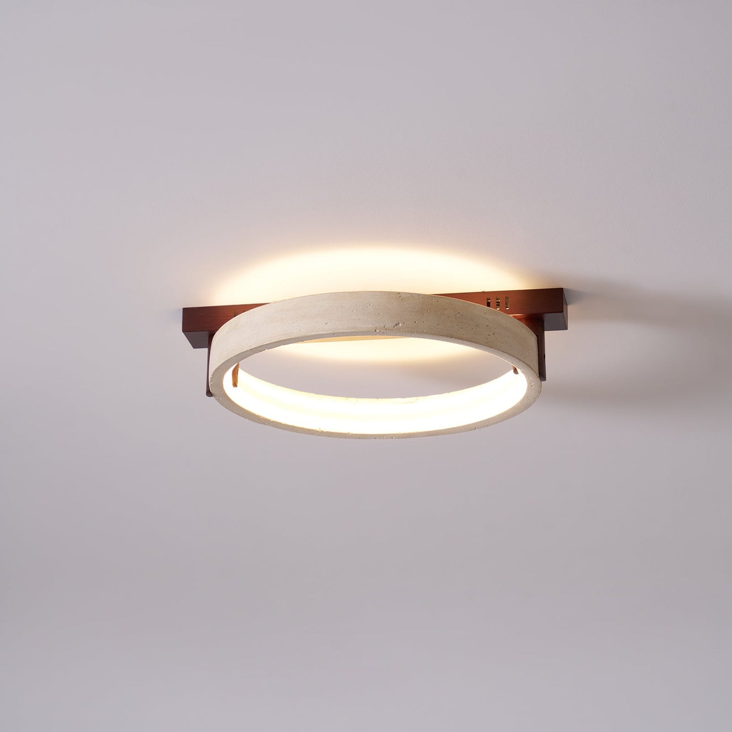 Horizon Ring Ceiling Lamp | Yellow Travertine & Acrylic | Various Sizes
