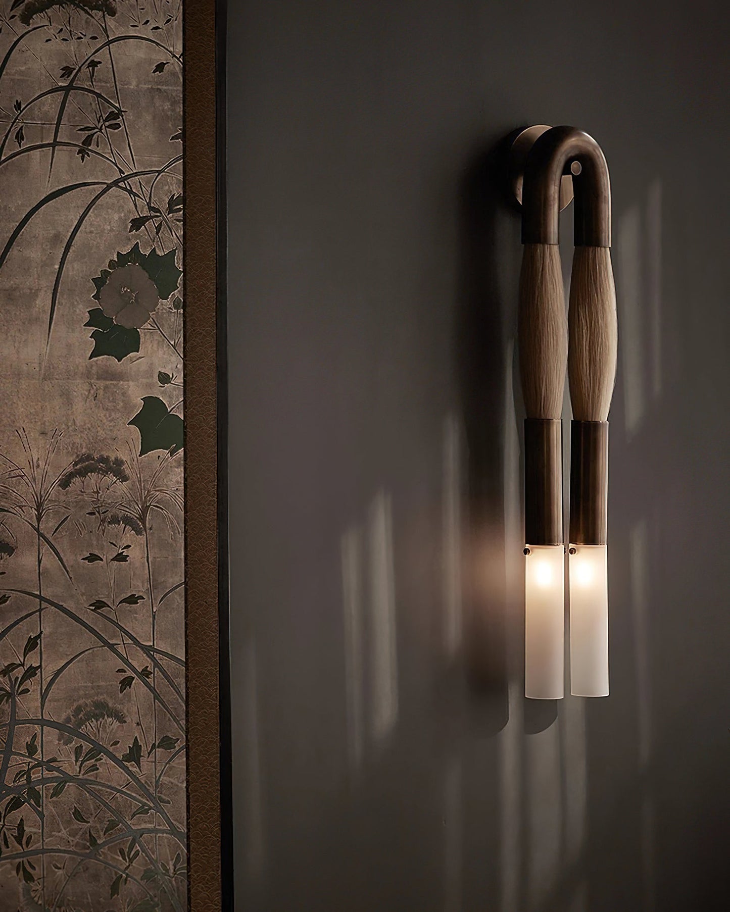 Wall Lamp | Horsehair, Wrought Iron & Glass | 18cm Diameter