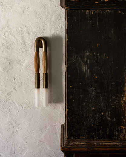Wall Lamp | Horsehair, Wrought Iron & Glass | 18cm Diameter