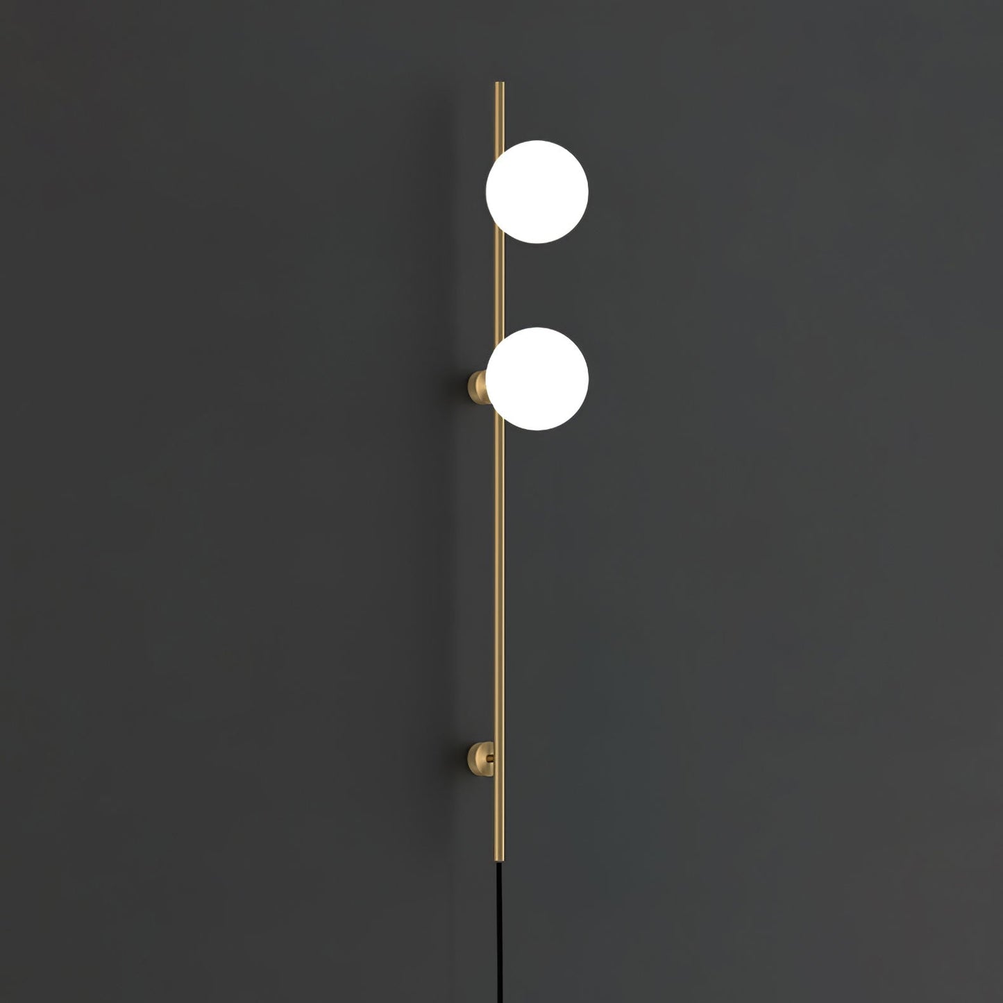 Houseof Plug-in Wall Light | Metal & Glass | White, Black, Gold