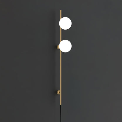 Houseof Plug-in Wall Light | Metal & Glass | White, Black, Gold