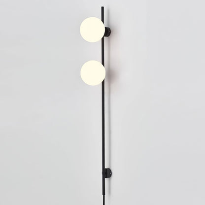 Houseof Plug-in Wall Light | Metal & Glass | White, Black, Gold
