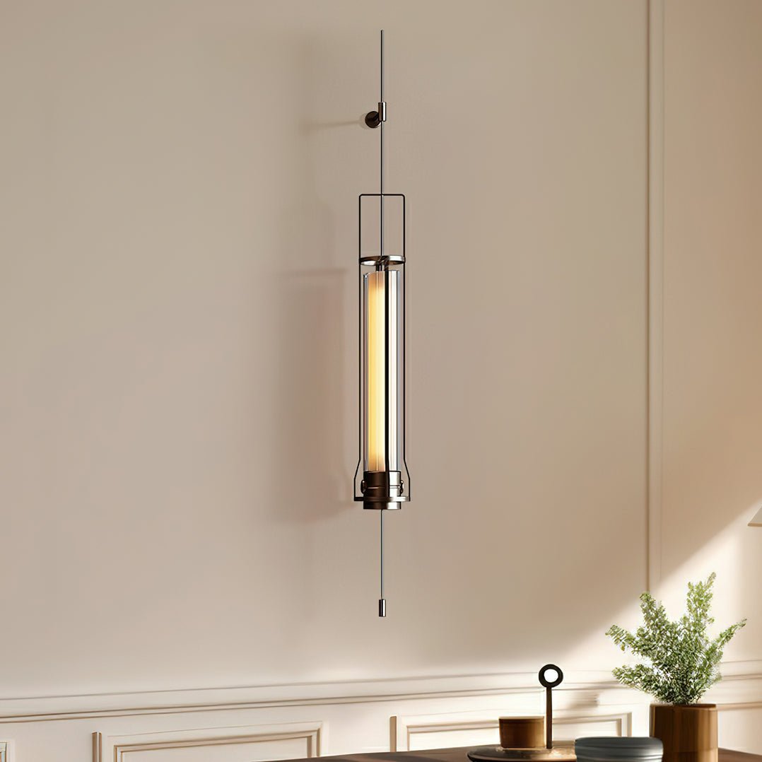 Hudson Cylinder Wall Sconce | Metal & Glass | Bright Black