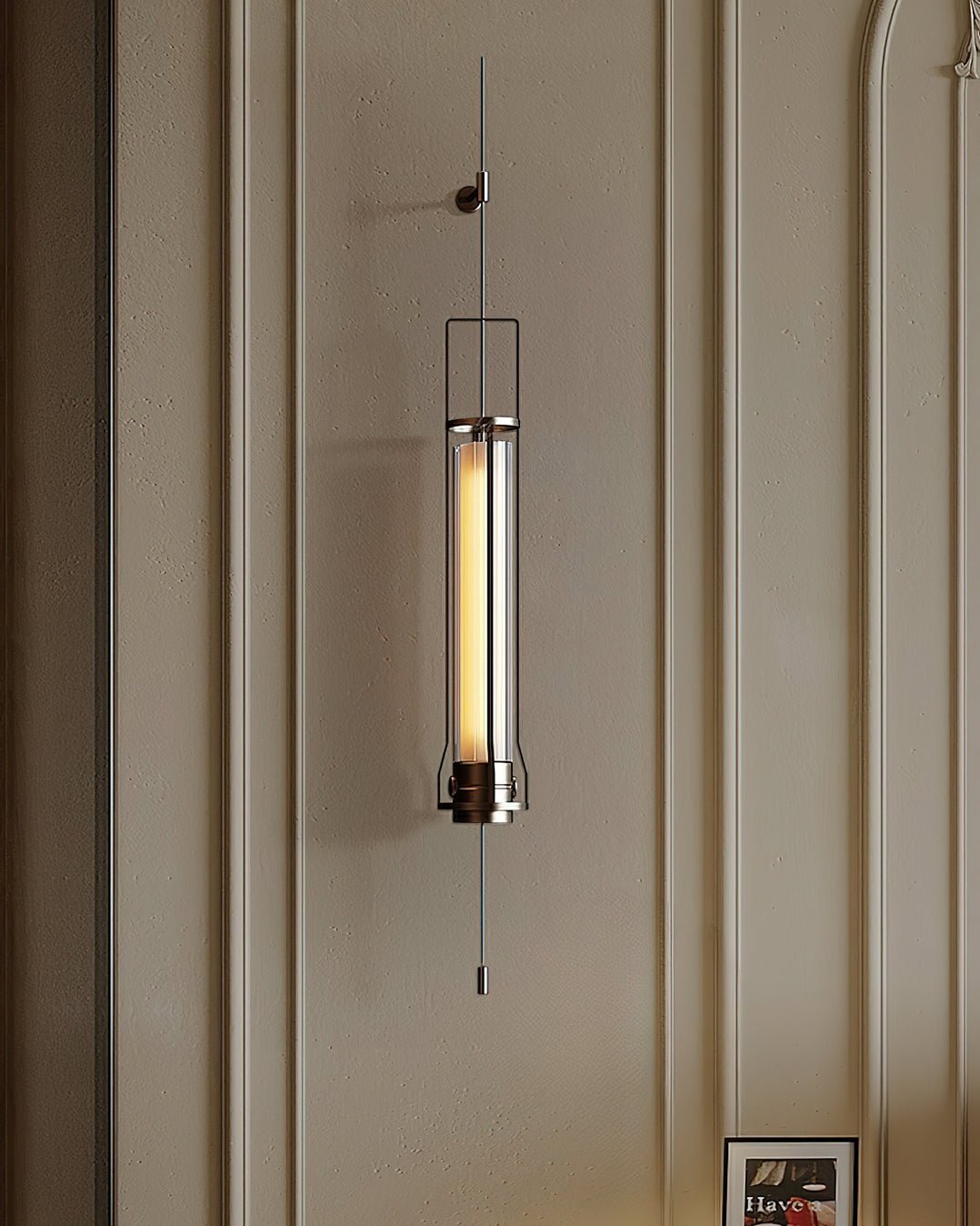 Hudson Cylinder Wall Sconce | Metal & Glass | Bright Black