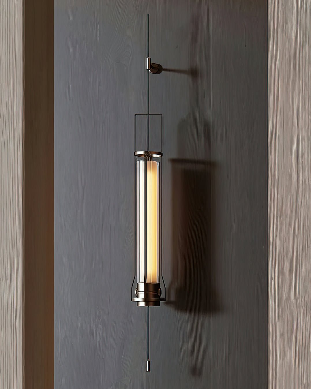Hudson Cylinder Wall Sconce | Metal & Glass | Bright Black