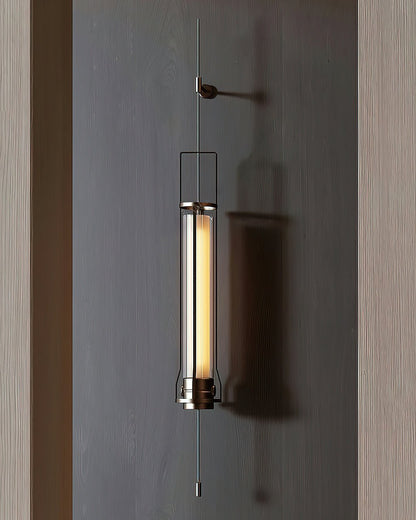 Hudson Cylinder Wall Sconce | Metal & Glass | Bright Black