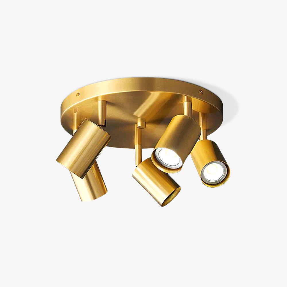 Hugo Hotspot Ceiling Light | Metal & Brass | Black or Brass, 3 or 5 Heads