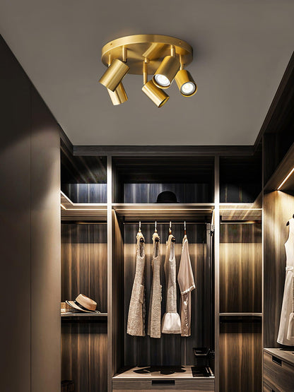 Hugo Hotspot Ceiling Light | Metal & Brass | Black or Brass, 3 or 5 Heads