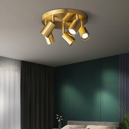 Hugo Hotspot Ceiling Light | Metal & Brass | Black or Brass, 3 or 5 Heads