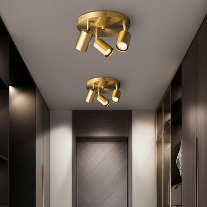 Hugo Hotspot Ceiling Light | Metal & Brass | Black or Brass, 3 or 5 Heads