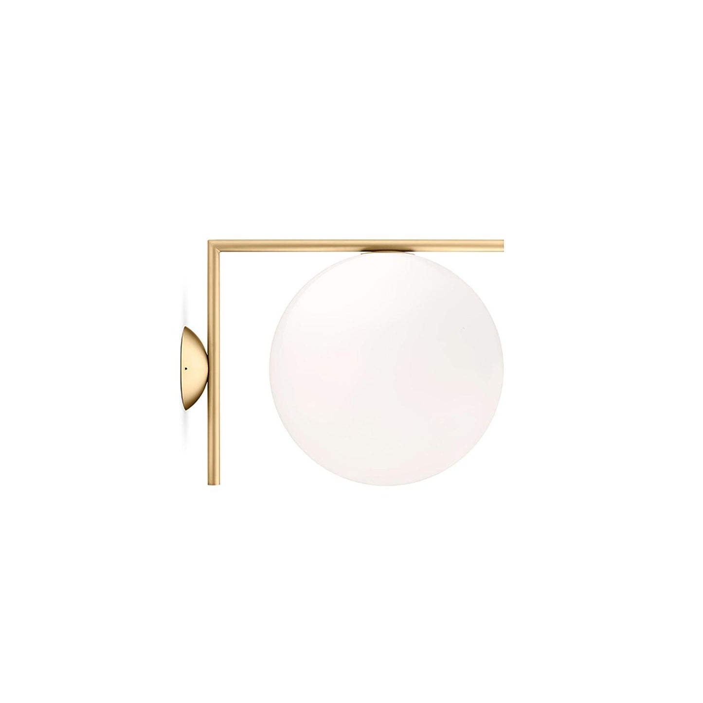 Blown Glass Wall Lamp | Opal Glass | Gold or Black