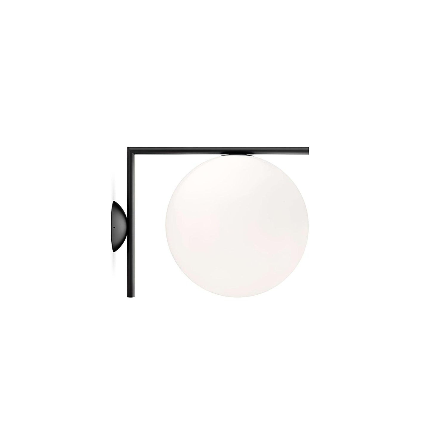 Blown Glass Wall Lamp | Opal Glass | Gold or Black