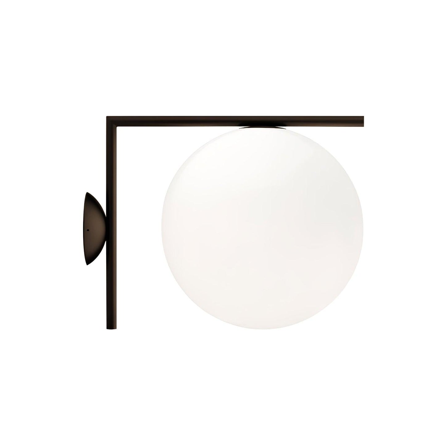 Blown Glass Wall Lamp | Opal Glass | Gold or Black