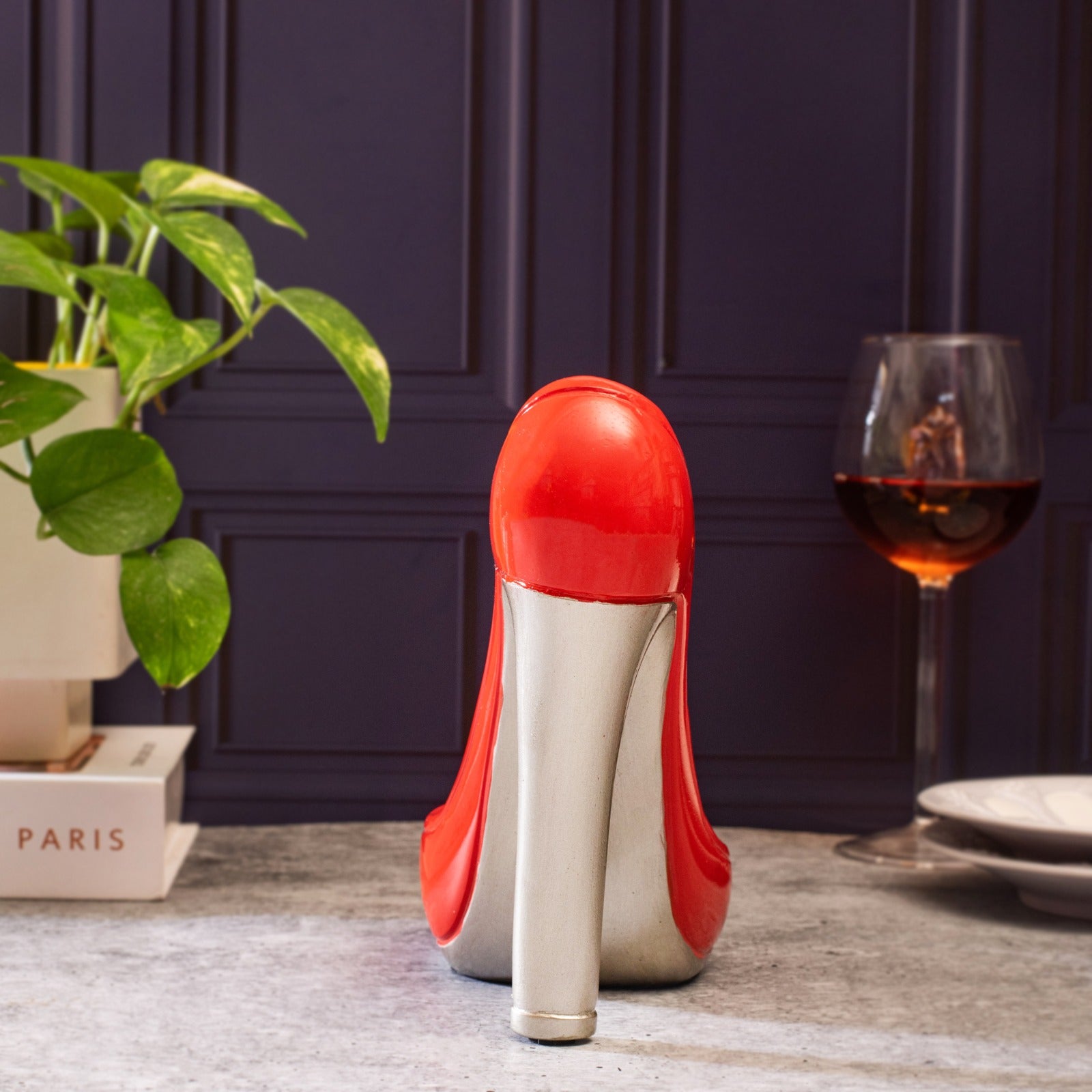 Stiletto Bottle Holder | Handmade Ceramic | Red, Black, White, Gold