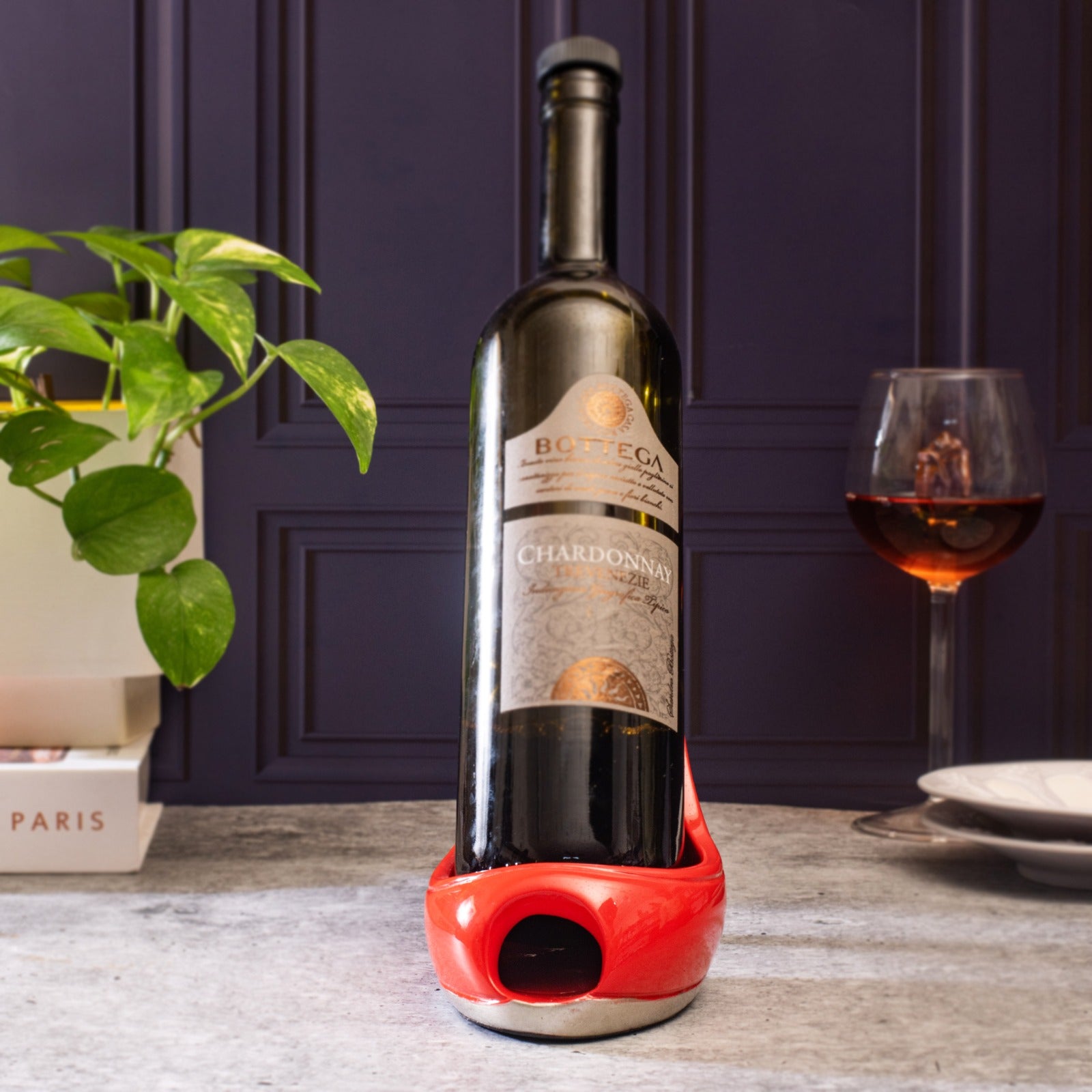 Stiletto Bottle Holder | Handmade Ceramic | Red, Black, White, Gold