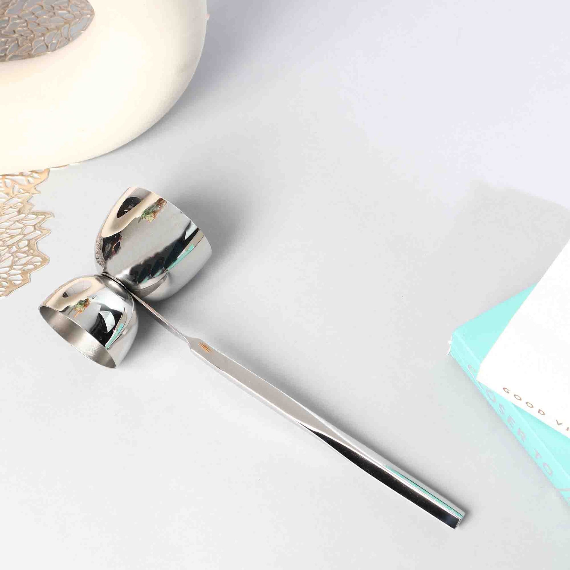 Bell Jigger | Handle | Silver and Gold
