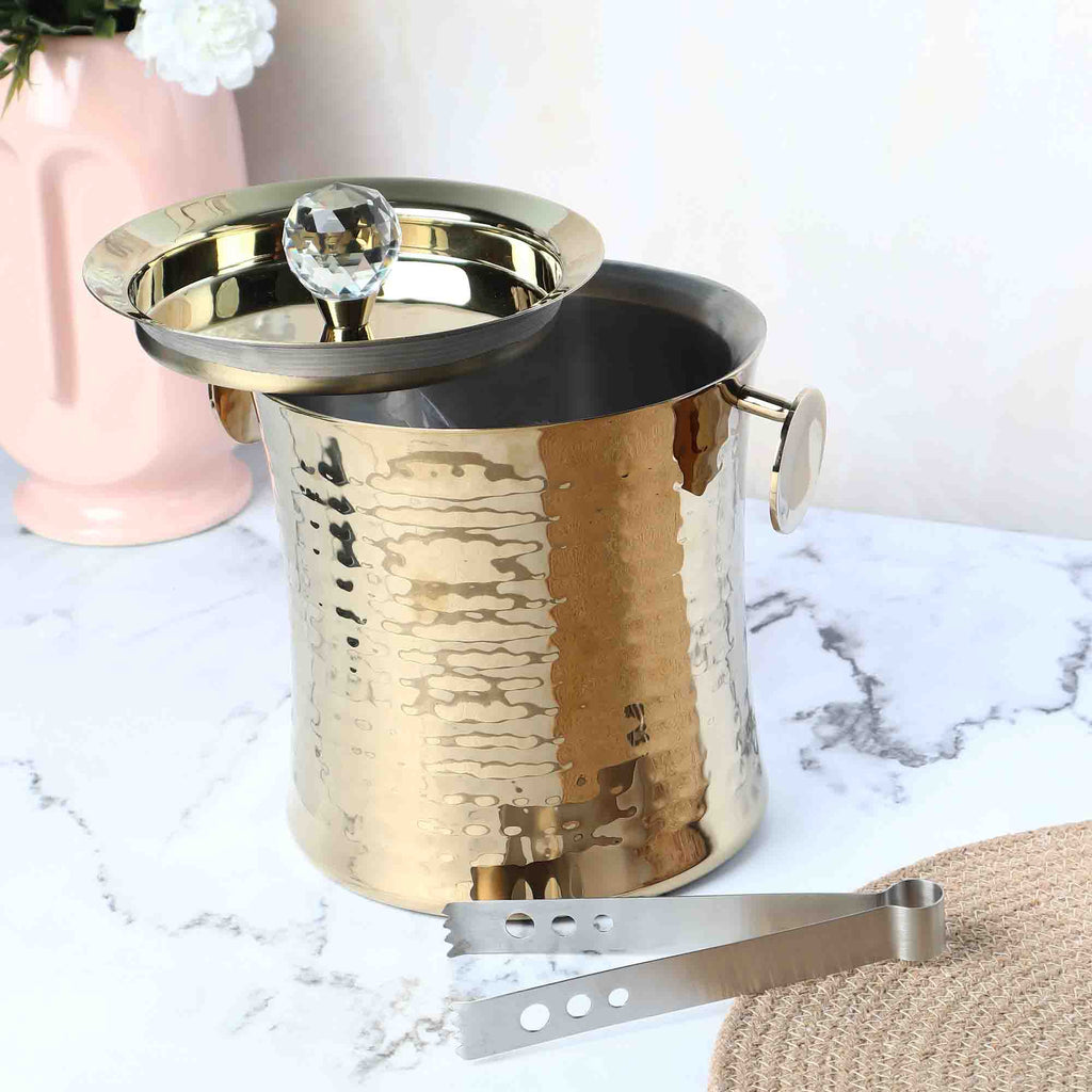 Diamond Ice Bucket | Stainless Steel | Silver