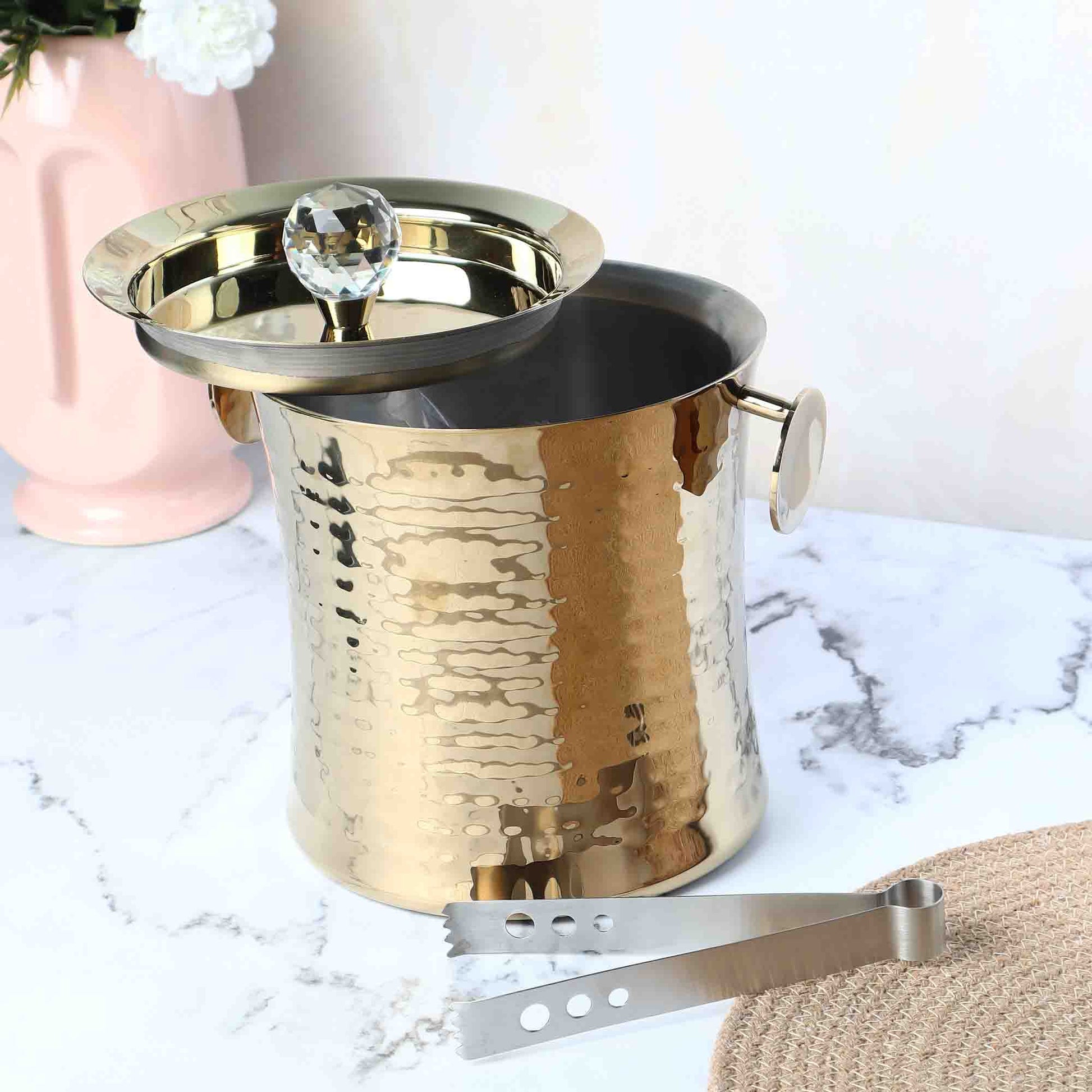 Diamond Ice Bucket | Stainless Steel | Silver