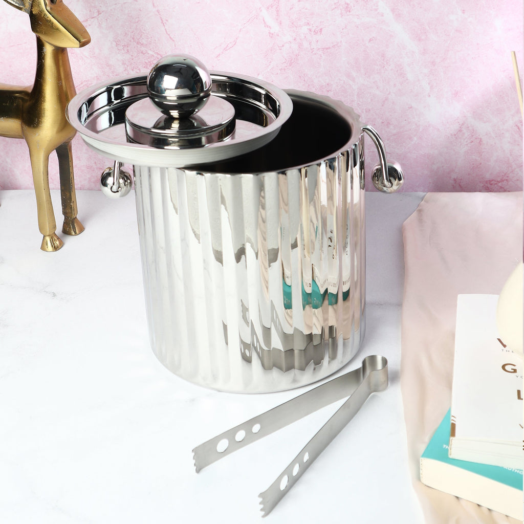 Metallic Ice Bucket | Stainless Steel | Gold Finish