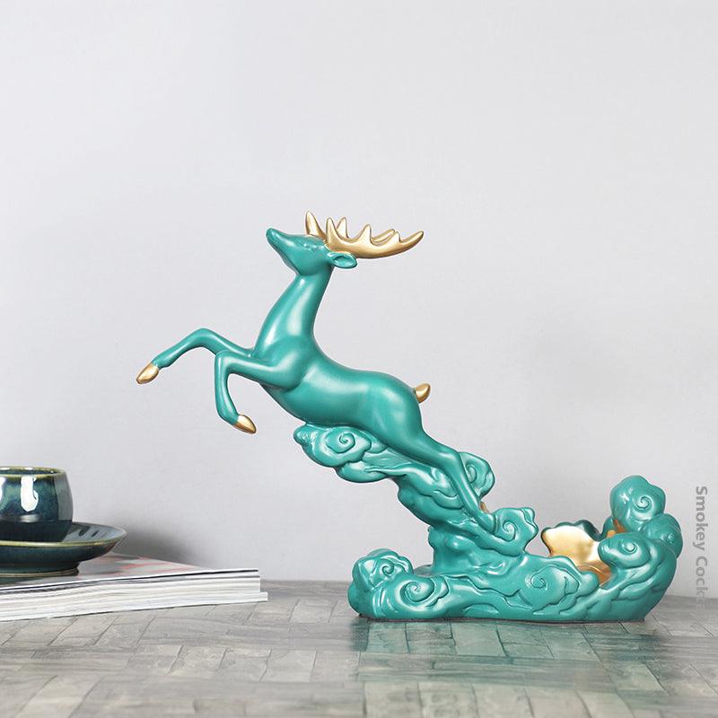 Deer Wine Rack | Resin | Black and Green